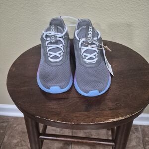 Adidas Kaptir Flow 2.0 Kids Gray and Blue Sneakers JS1839 Size 11K